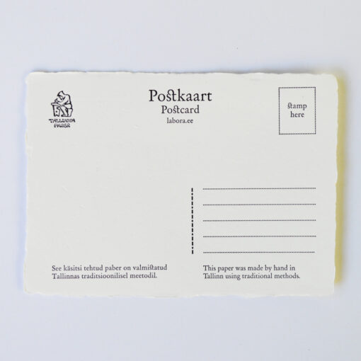 letterpress handmade paper postcard