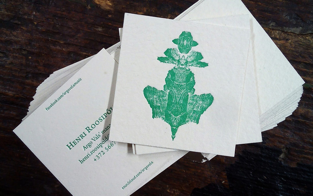 Letterpress printed business card
