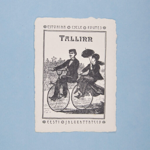 Postcard couple illustration