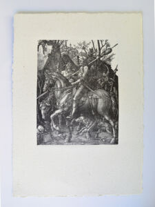 letterpress print The Knight Death And The Devil, Dürer
