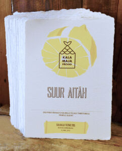 tänukiri, thank you note in letterpress